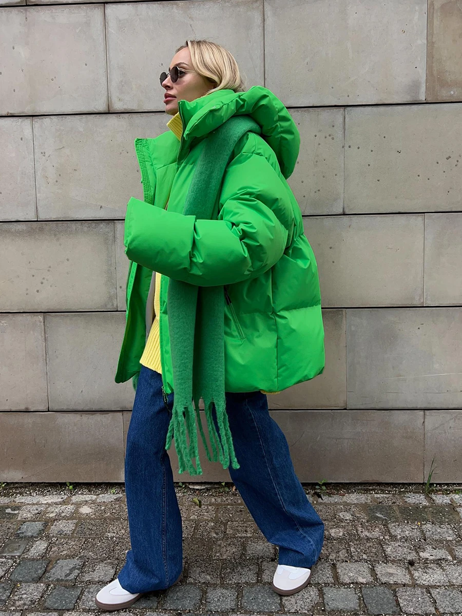 Bornladies Quilted Jacket Women Winter Loose Parkas Coat Vintage Bread Jacket Outwear Office Ladies Warm Cotton Puffer Jackets