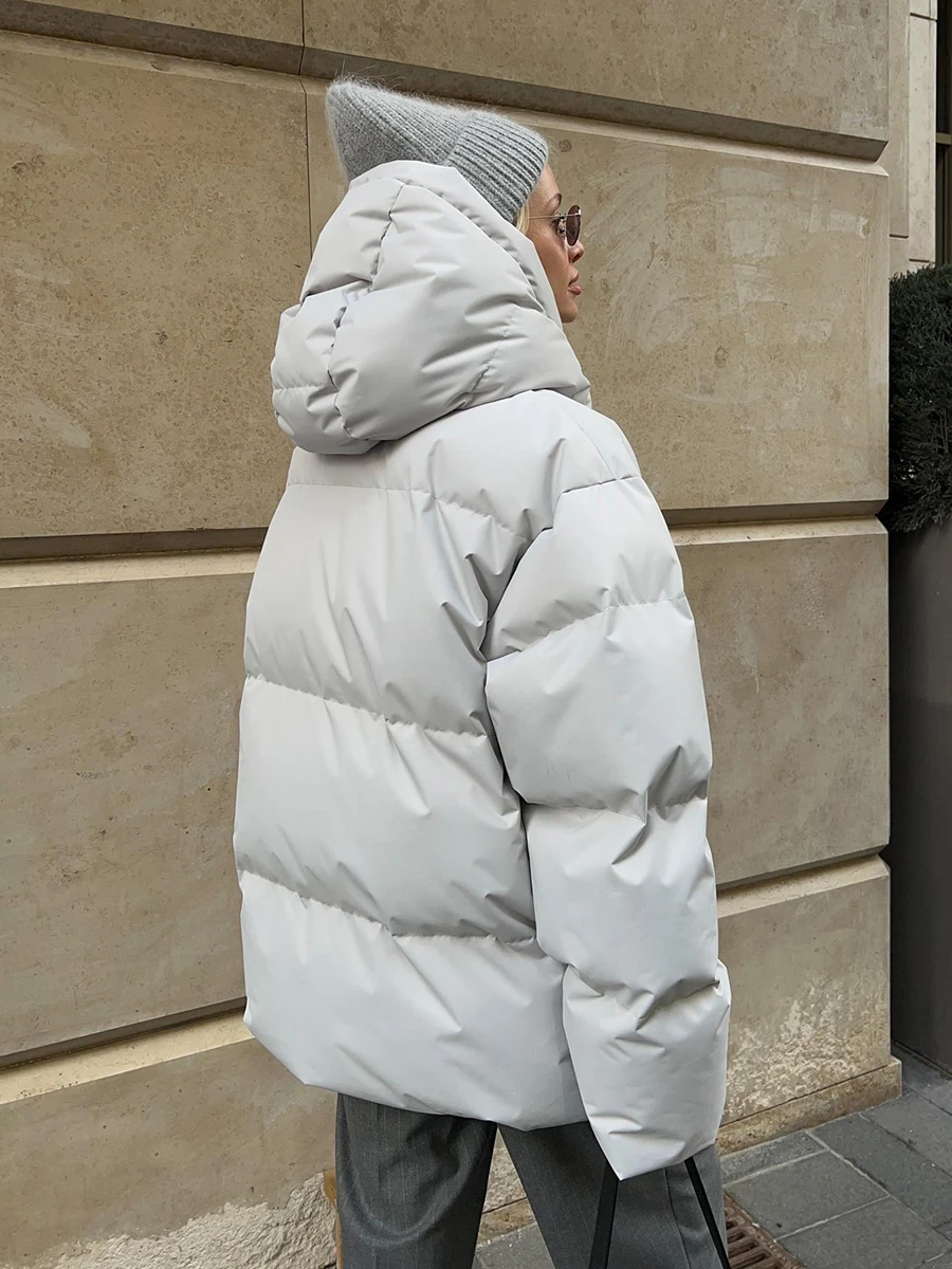 Bornladies Quilted Jacket Women Winter Loose Parkas Coat Vintage Bread Jacket Outwear Office Ladies Warm Cotton Puffer Jackets