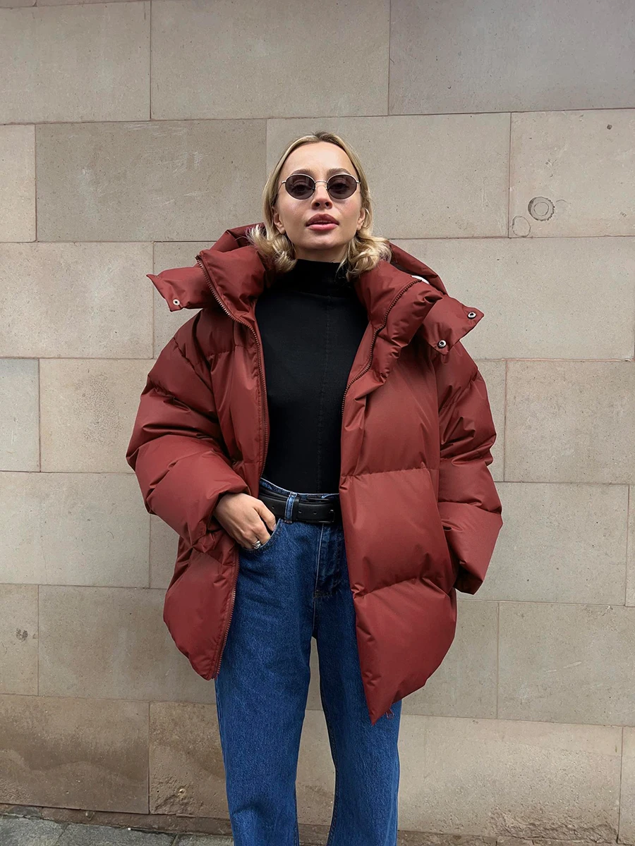 Bornladies Quilted Jacket Women Winter Loose Parkas Coat Vintage Bread Jacket Outwear Office Ladies Warm Cotton Puffer Jackets