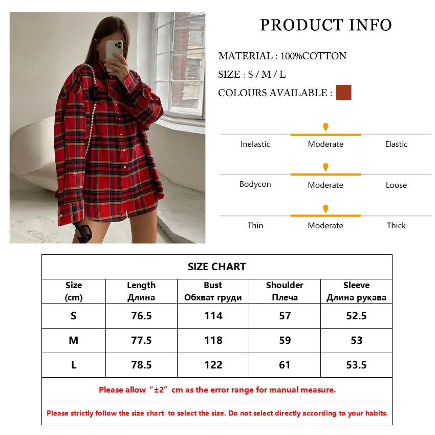 Clacive Fashion Loose Plaid Women'S Shirt Elegant Long Sleeve Office Lady Shirts And Blouses Vintage Oversize Blusa Top Female