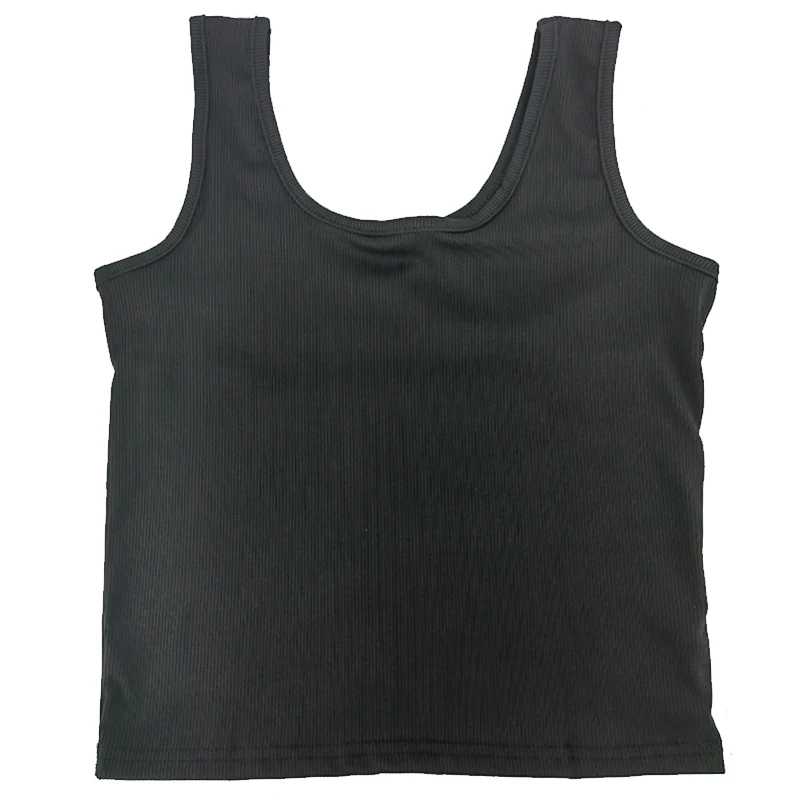 Women Sexy JAMAICA Vest Ribbed Slim Camis Sleeveless O Neck Tank Top Crop Tops 2024 Summer Female Casual Black Camisole T-shirt