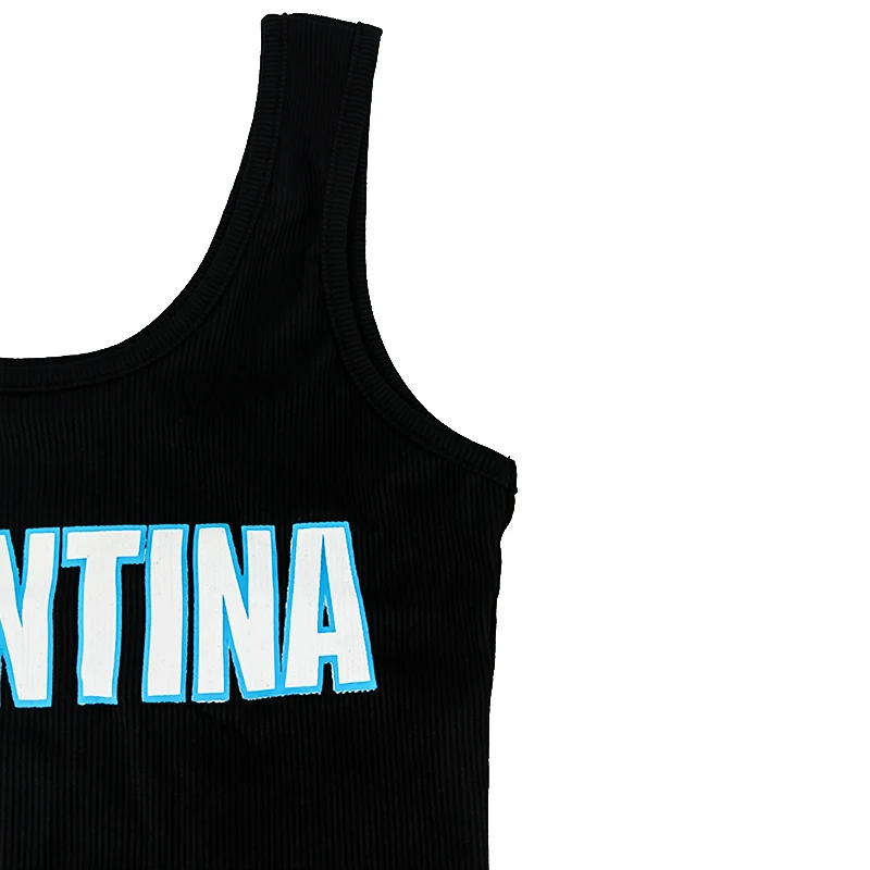 Women Sexy JAMAICA Vest Ribbed Slim Camis Sleeveless O Neck Tank Top Crop Tops 2024 Summer Female Casual Black Camisole T-shirt
