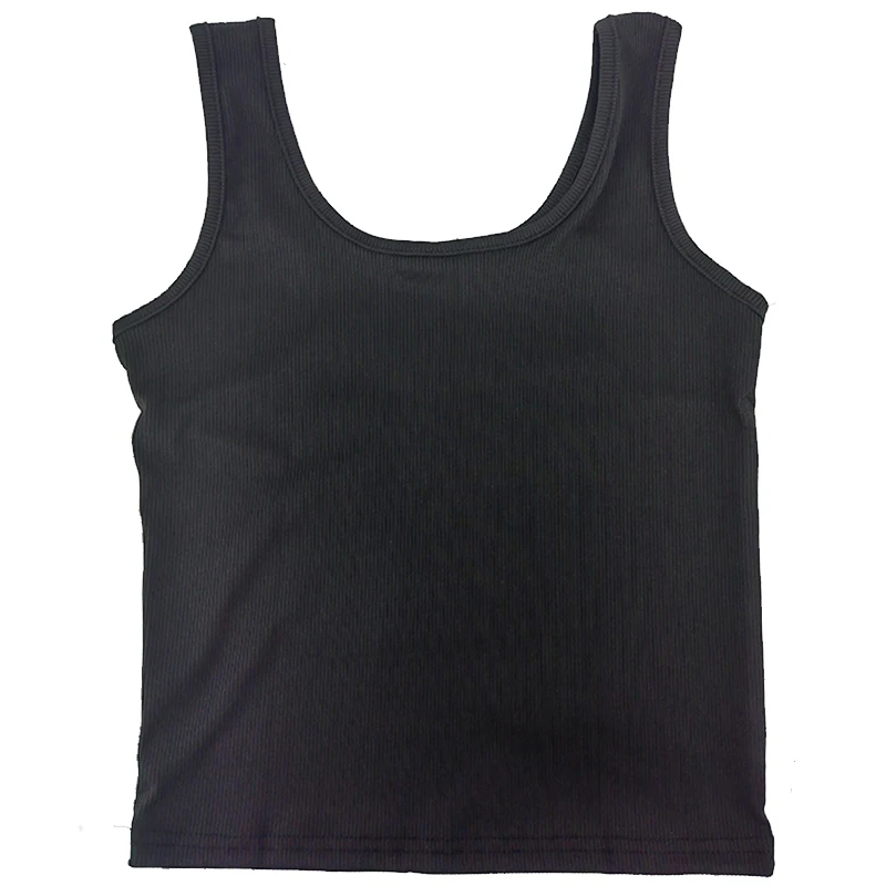 Women Sexy JAMAICA Vest Ribbed Slim Camis Sleeveless O Neck Tank Top Crop Tops 2024 Summer Female Casual Black Camisole T-shirt