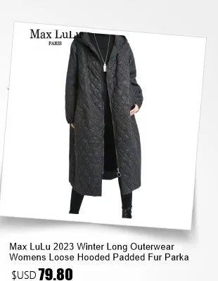 Amax luluE 2024 Winter Fashion Loose Quilted Design Jeacket Women Casual Warm Hooded Parkas Ladies Luxury Classic Big Size Coats
