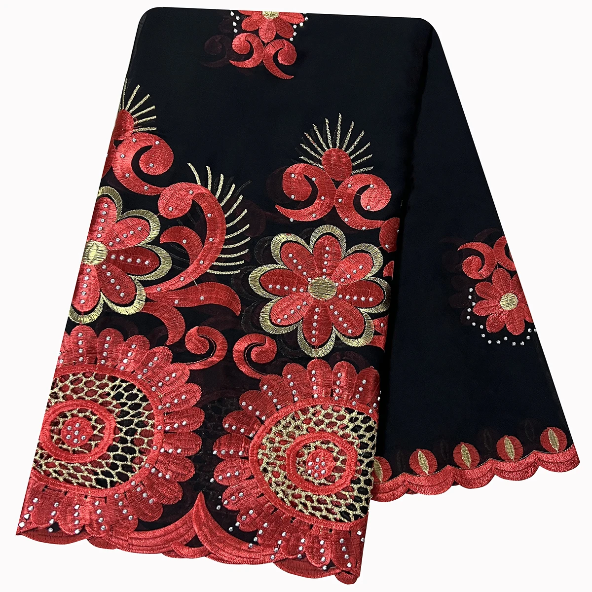 2026 Latest Hot Sales 100% Cotton Big Size Scarf African Women Hijab Scarf Embrodiery Muslim Scarf For Pray On Wholesale Price