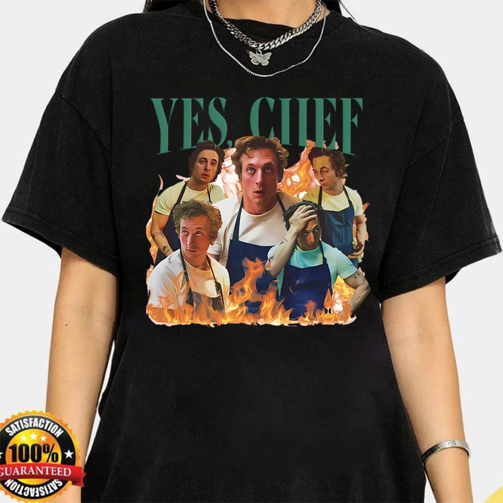 Yes, Chef T-Shirt Tv Show The Bear Shirt Jeremy Allen White Hoamge Tee Carmen Berzatto Shirts Original Beef of Chicagoland Tops