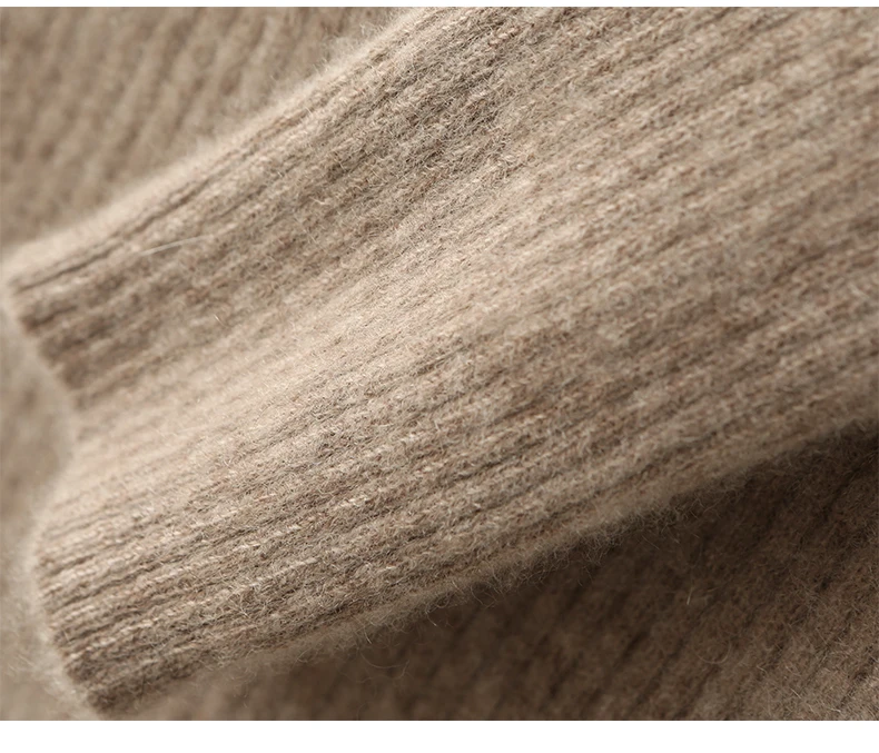 LONGMING Women Knitted Dress 100% Wool Sweater Dress Autumn Winter Slim Knit Maxi Long Sweater Dress Lady Pullover Dresses Solid