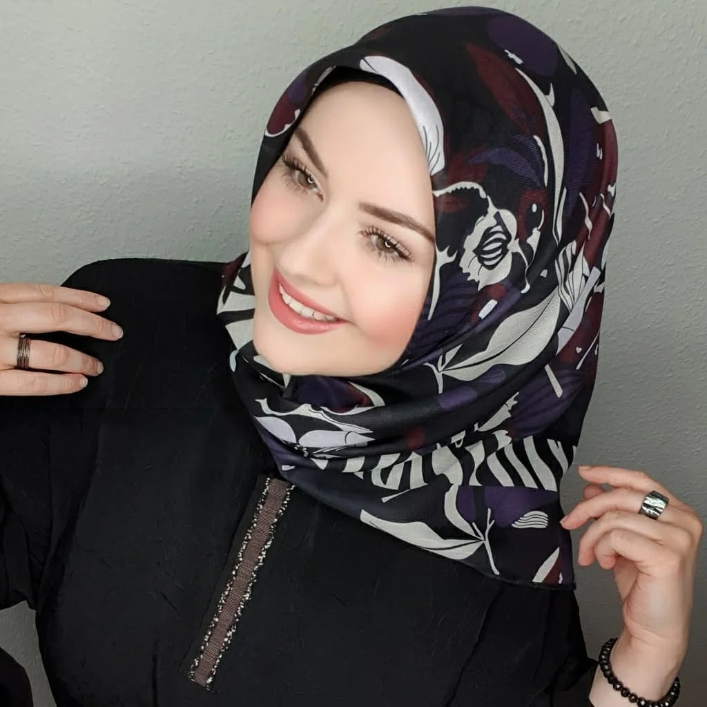 Muslim Instant Turban Satin Printed Square Hijab Abaya Scarf Women Luxury Hijabs For Woman Abayas Jersey Islamic Dress Turbans