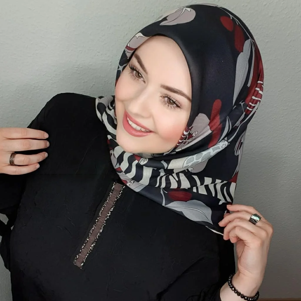 Muslim Instant Turban Satin Printed Square Hijab Abaya Scarf Women Luxury Hijabs For Woman Abayas Jersey Islamic Dress Turbans