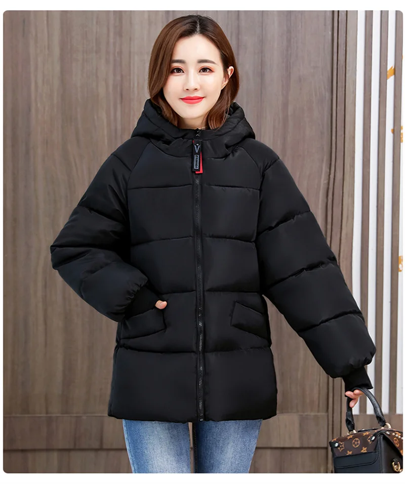 2026 New Special Size 8XL Jacket Woman Winter Down Cotton Jackets Female Fashion Loose Warm Hooded Parka Hooded Outerwear Beige