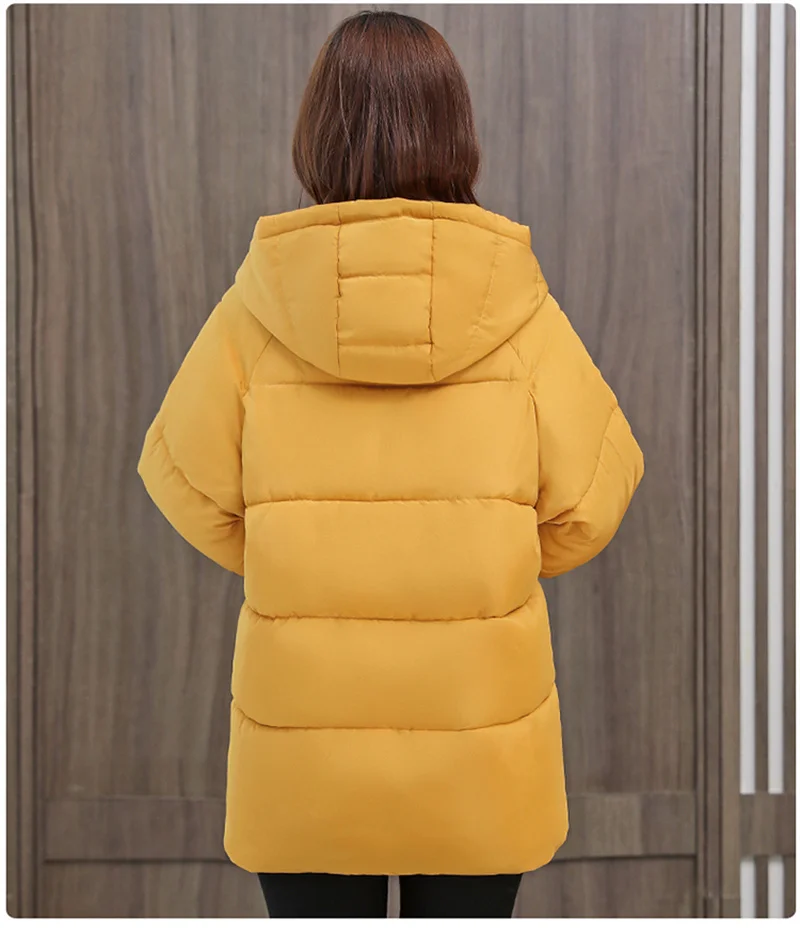 2026 New Special Size 8XL Jacket Woman Winter Down Cotton Jackets Female Fashion Loose Warm Hooded Parka Hooded Outerwear Beige