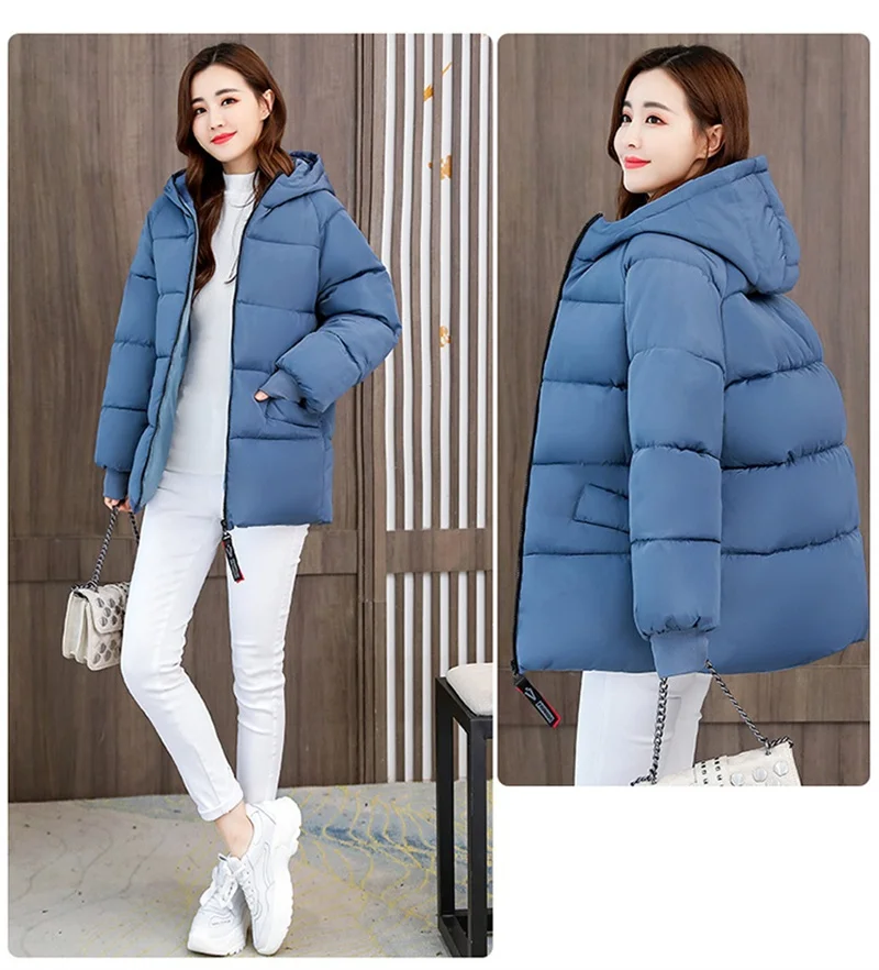 2026 New Special Size 8XL Jacket Woman Winter Down Cotton Jackets Female Fashion Loose Warm Hooded Parka Hooded Outerwear Beige