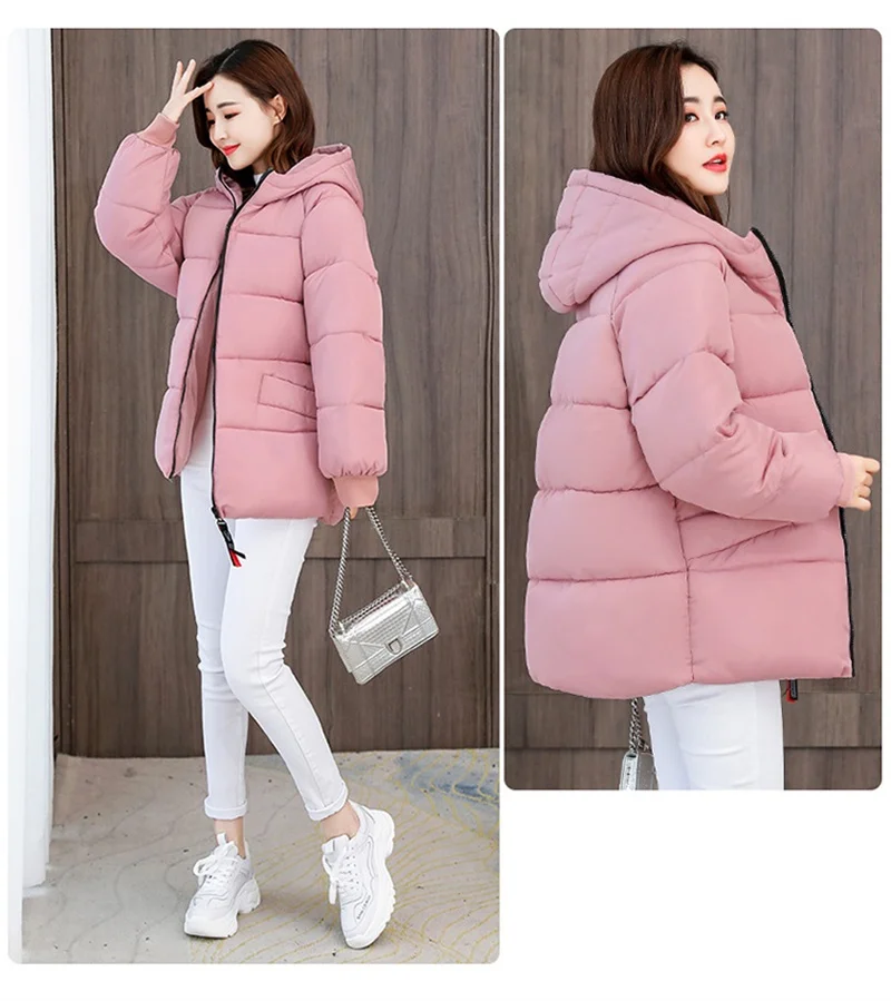 2026 New Special Size 8XL Jacket Woman Winter Down Cotton Jackets Female Fashion Loose Warm Hooded Parka Hooded Outerwear Beige