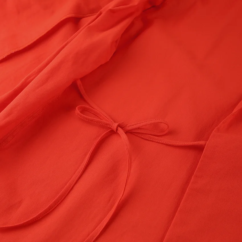 Cotton Linen Long Wrap Summer Dresses Woman Belt Lace Up Notched Office Women Dress A-Line Elegant Slit Dress Robe Femme