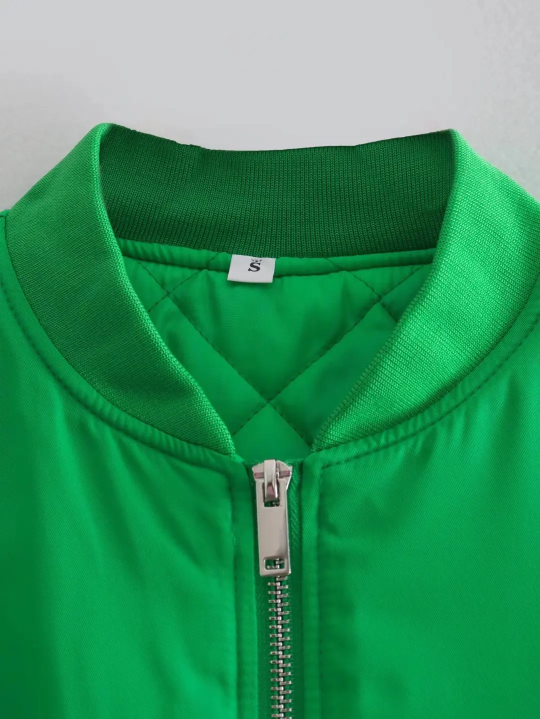 YENKYE 2022 Fashion Women Green Loose Jacket Vintage Long Sleeve Zipper Streetwear Coat Female Autumn Outerwear
