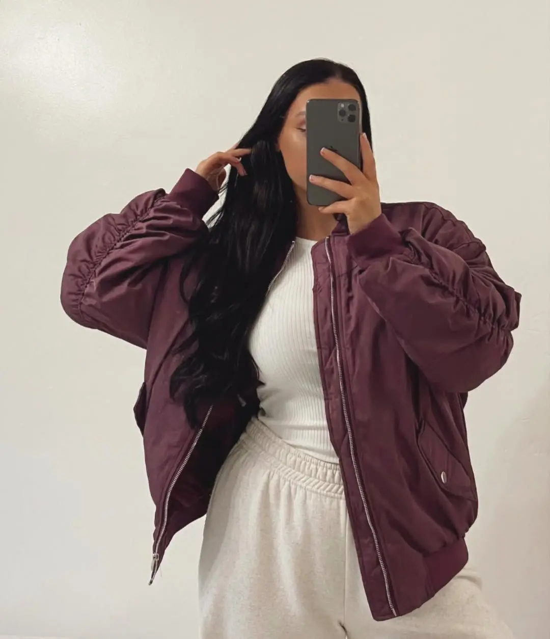 YENKYE 2022 Fashion Women Green Loose Jacket Vintage Long Sleeve Zipper Streetwear Coat Female Autumn Outerwear
