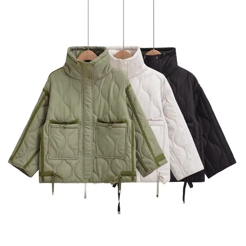 CHARMCHANT utumn Winter Parkas For Women Retro Zipper High Quality Luxury Warm Coats For Women Coat And Jacket With Big Pocket