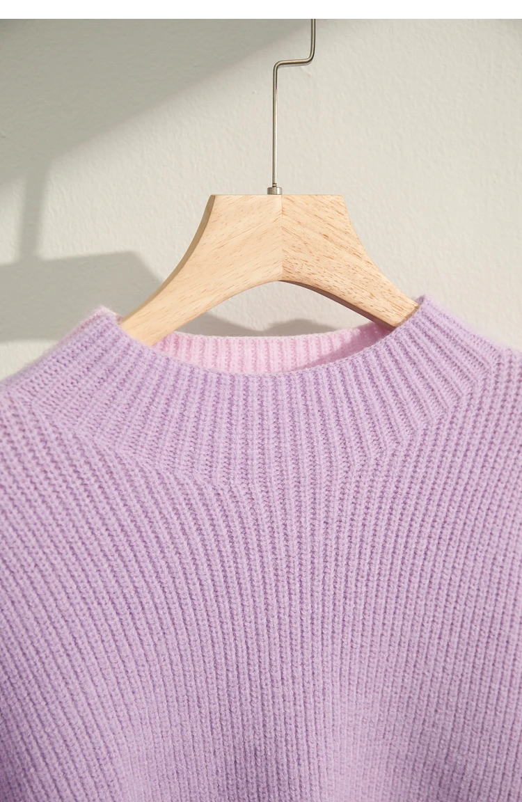 AMII Minimalism Sweaters Women 2024 Autumn Street Wear Spliced Knitted Top Drop Sleeve Loose Full Pullovers Sweaters 12344144
