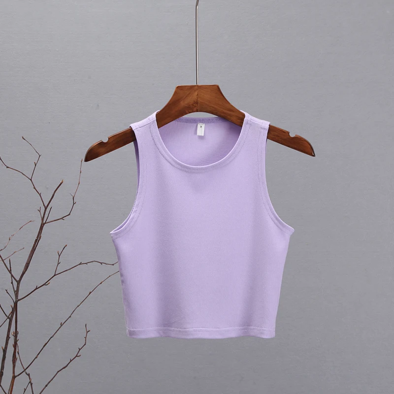 Hirsionsan Cotton Vest Women 2025 Summer Slim Sleeveness Tank Y2k Crop Tops for Girl Outfits Solid Female Clothes