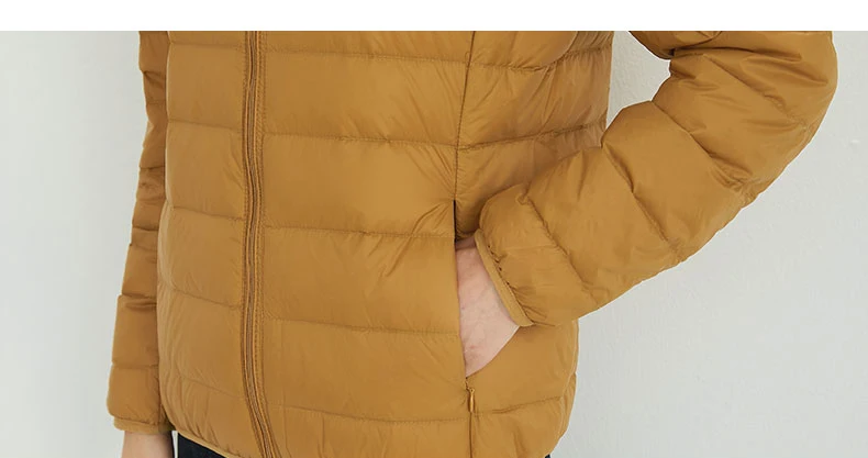Woman High Quality Ultra Light 90% White Duck Down Jackets Women Long Sleeve Parkas Soft Fabric Short Tops Coat Windbreaker 4XL