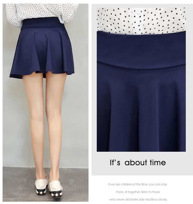 Women's Basic Skirt Summer Shorts Skirt Fashion Versatile School Pleated Casual Mini Skater Plus Size 4XL Fluffy Flared Skirt