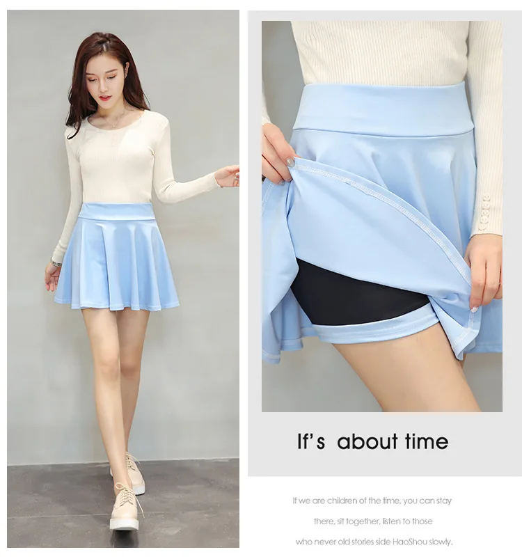 Women's Basic Skirt Summer Shorts Skirt Fashion Versatile School Pleated Casual Mini Skater Plus Size 4XL Fluffy Flared Skirt
