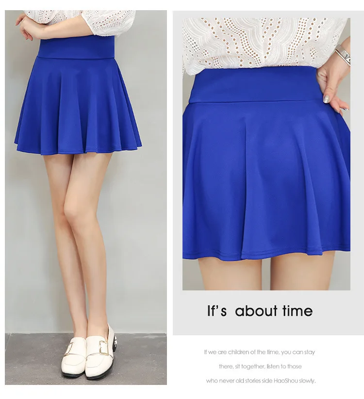 Women's Basic Skirt Summer Shorts Skirt Fashion Versatile School Pleated Casual Mini Skater Plus Size 4XL Fluffy Flared Skirt