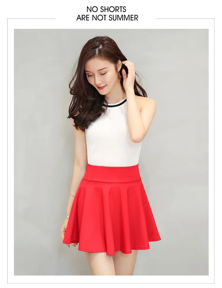 Women's Basic Skirt Summer Shorts Skirt Fashion Versatile School Pleated Casual Mini Skater Plus Size 4XL Fluffy Flared Skirt