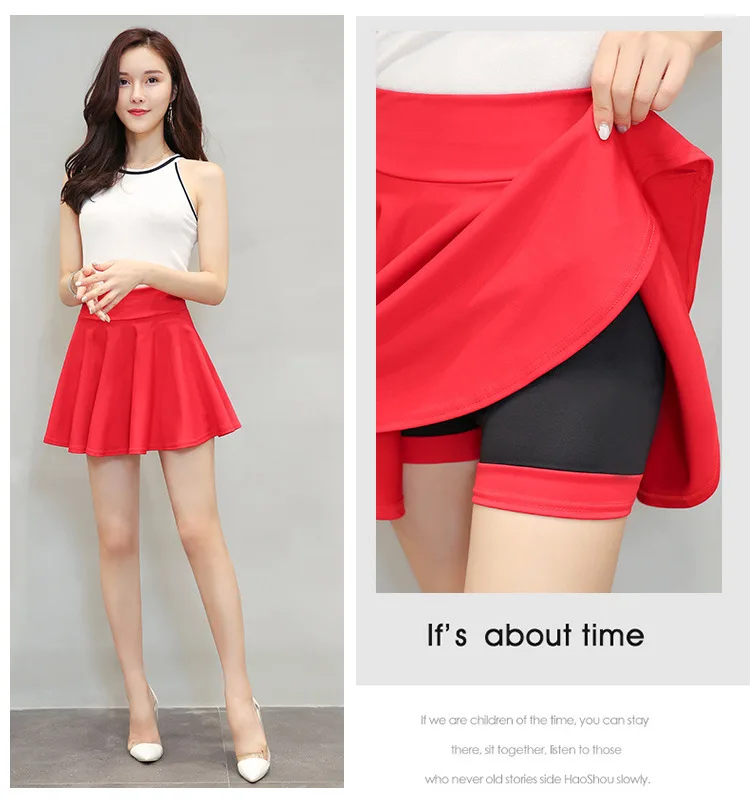 Women's Basic Skirt Summer Shorts Skirt Fashion Versatile School Pleated Casual Mini Skater Plus Size 4XL Fluffy Flared Skirt