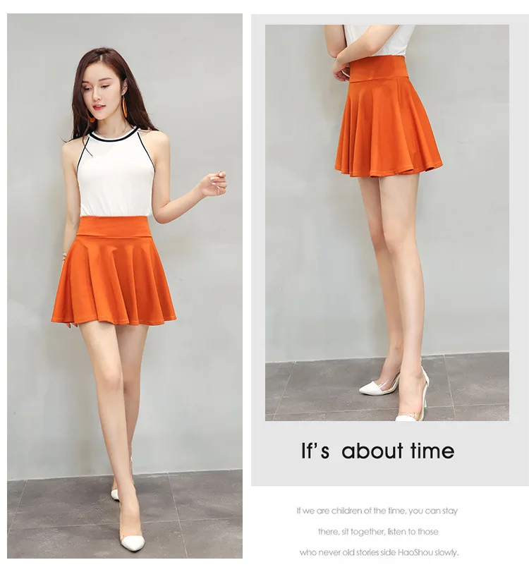 Women's Basic Skirt Summer Shorts Skirt Fashion Versatile School Pleated Casual Mini Skater Plus Size 4XL Fluffy Flared Skirt