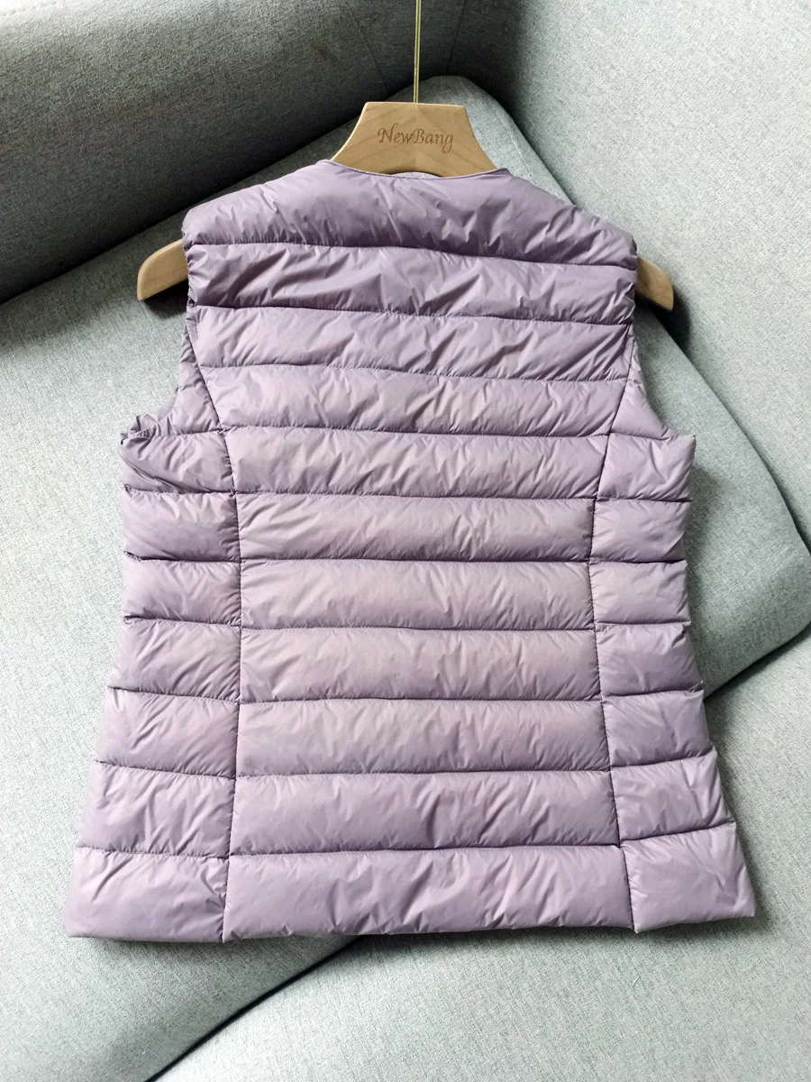 NewBang Matt Fabric Women's Warm Ultra Light Down Vest Women Waistcoat Portable Warm Sleeveless Liner