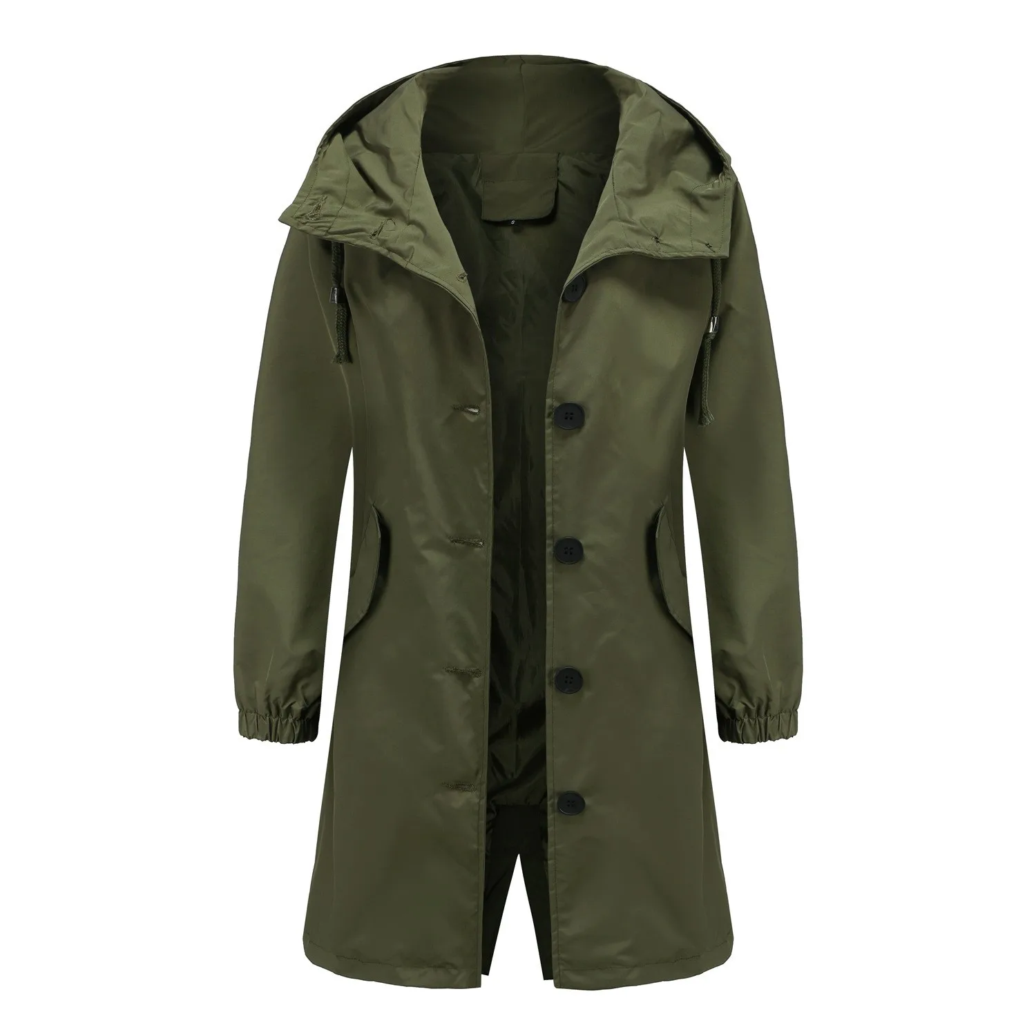Fahsyee Raincoat Women, Rain Jacket Waterproof Raincoat Hooded Windbreaker Outdoor Long Active