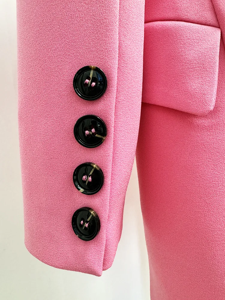 HIGH QUALITY New Fashion 2026 Designer Blazer Suit Set Women's Hollow out Beaded Blazer Pants Set