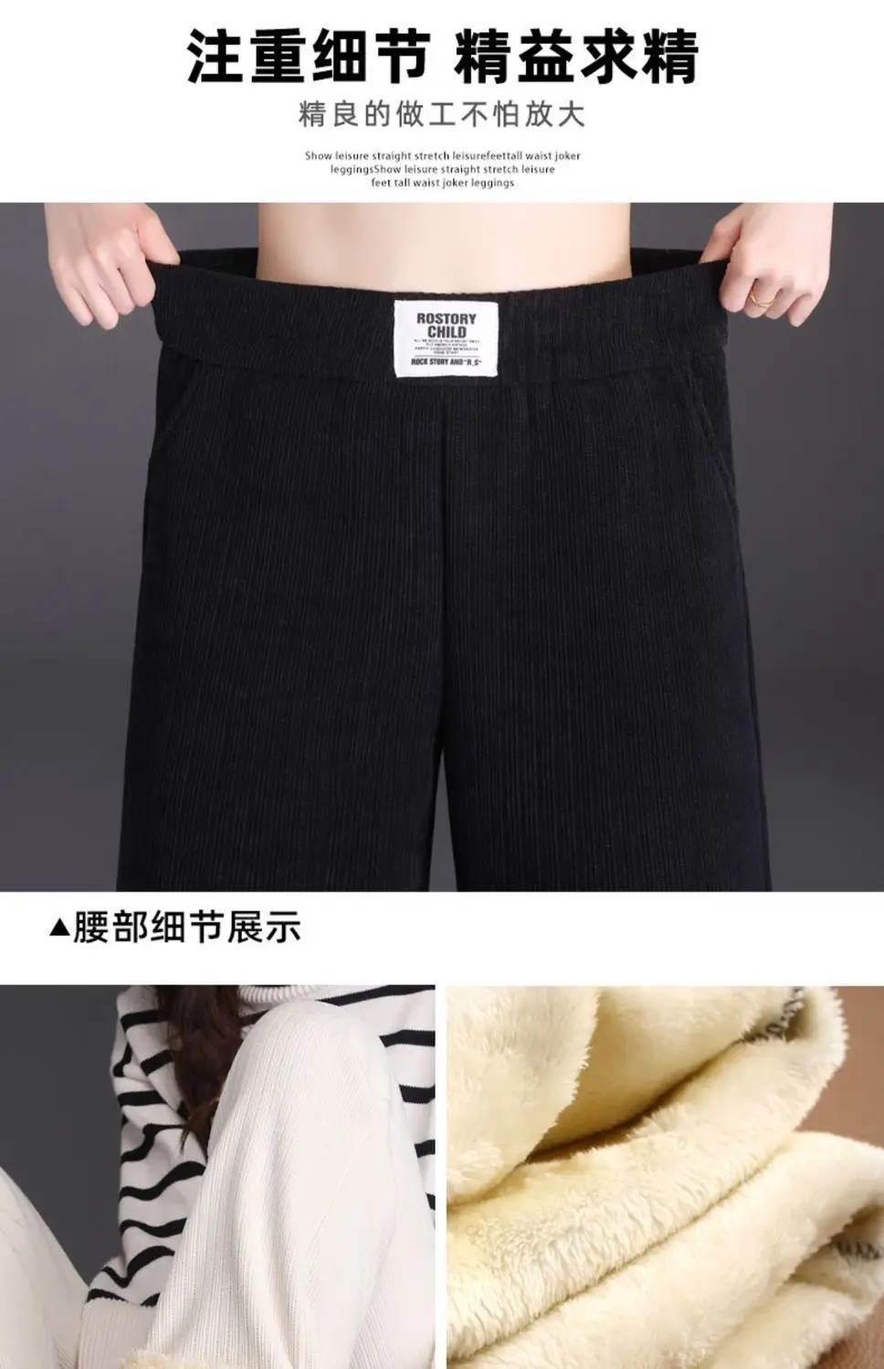 Winter Fleece Lined Wide Leg Pants Casual Thicken Warm Baggy Sweatpants Women High Waist Korean Lamb Fluff Straight Pantalones