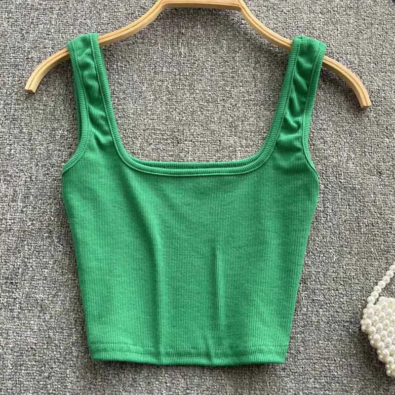 Tank Top Women Sexy Backless Y2k Top Slim Fit Bottoming Blouse Solid Crop Top Sleeveless Camis Mujer