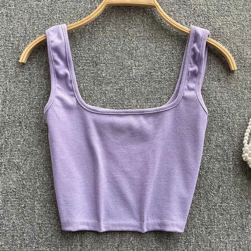 Tank Top Women Sexy Backless Y2k Top Slim Fit Bottoming Blouse Solid Crop Top Sleeveless Camis Mujer