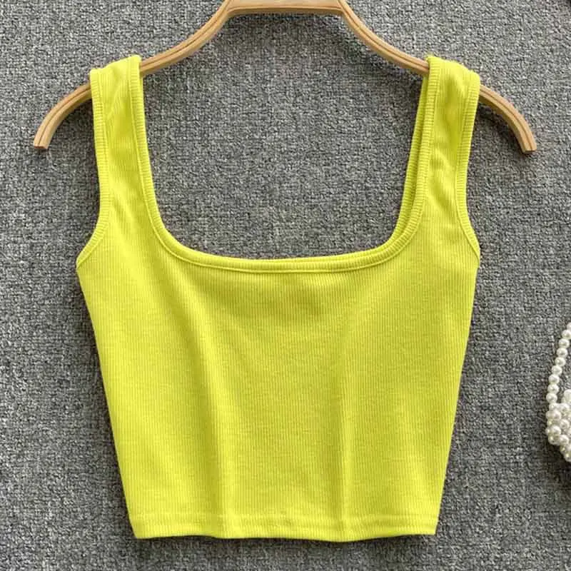 Tank Top Women Sexy Backless Y2k Top Slim Fit Bottoming Blouse Solid Crop Top Sleeveless Camis Mujer