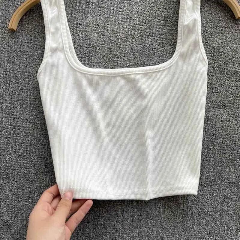Tank Top Women Sexy Backless Y2k Top Slim Fit Bottoming Blouse Solid Crop Top Sleeveless Camis Mujer