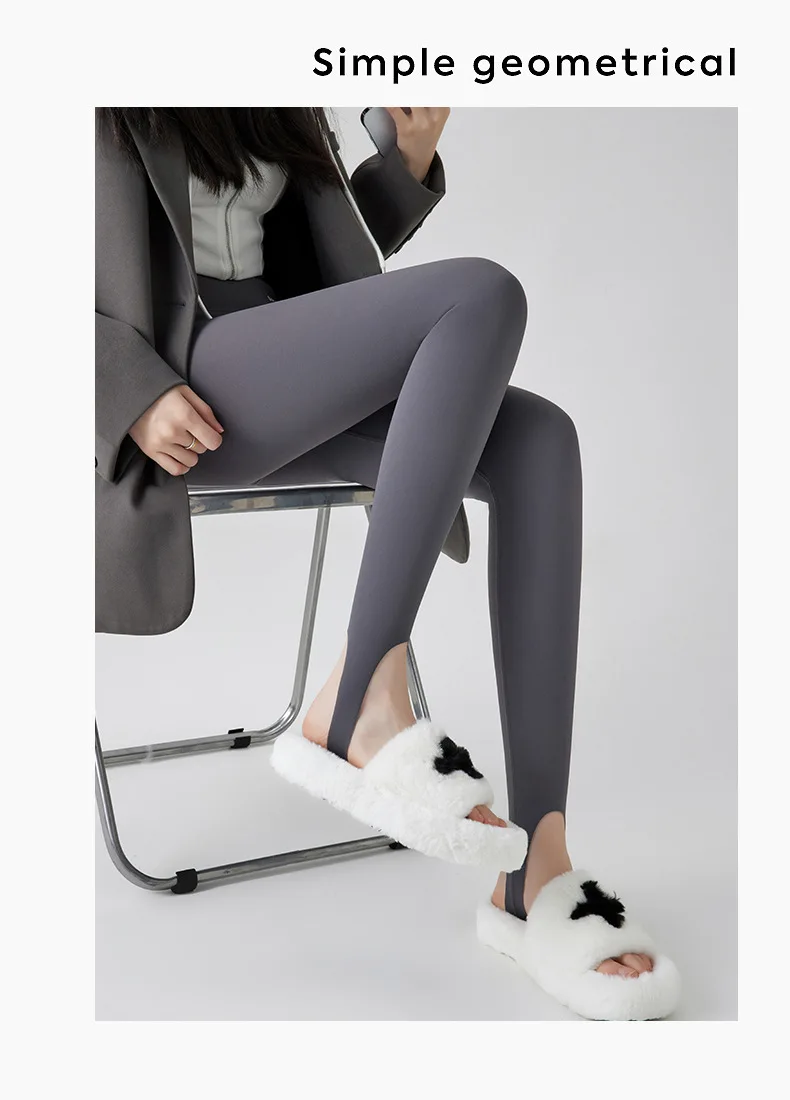 BIVIGAOS Autumn Winter New Rabbit Fleece Thicken Boots Leggings Women Slim Foot Pants Yoga Fitness Sports Warm Shark Leggings