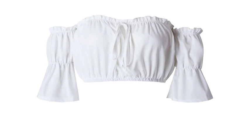 Crop tops women 2024 summer lantern sleeve sexy strapless beach tops plus size red black white ruched crop top