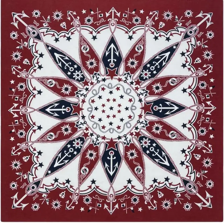 Wholesale Fashion Lady Beautiful Flower Cotton Bandana Square Scarf Headband Paisley Gifts For Women/Girls