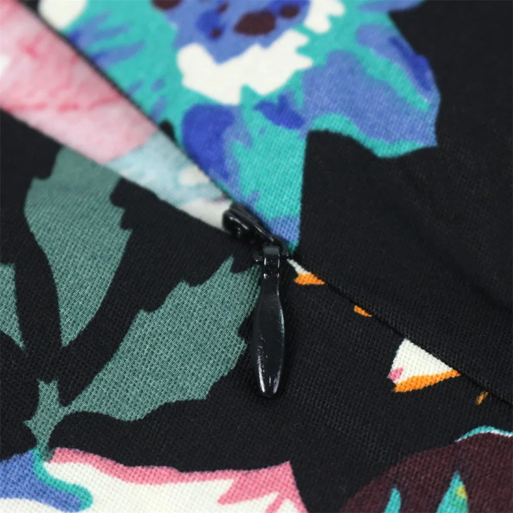 2024 Women Causal A Line Swing Runway Skirt Floral Print Fashion Sexy Summer Vintage Skirt Slim High Waist Pinup 50s 60s Skirts