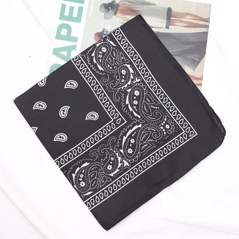 Unisex Men Women Bandana Hairband Cowboy Mens Biker Sports Headwear Wrist Hairwrap Paisley Head Wrap Square Scarf