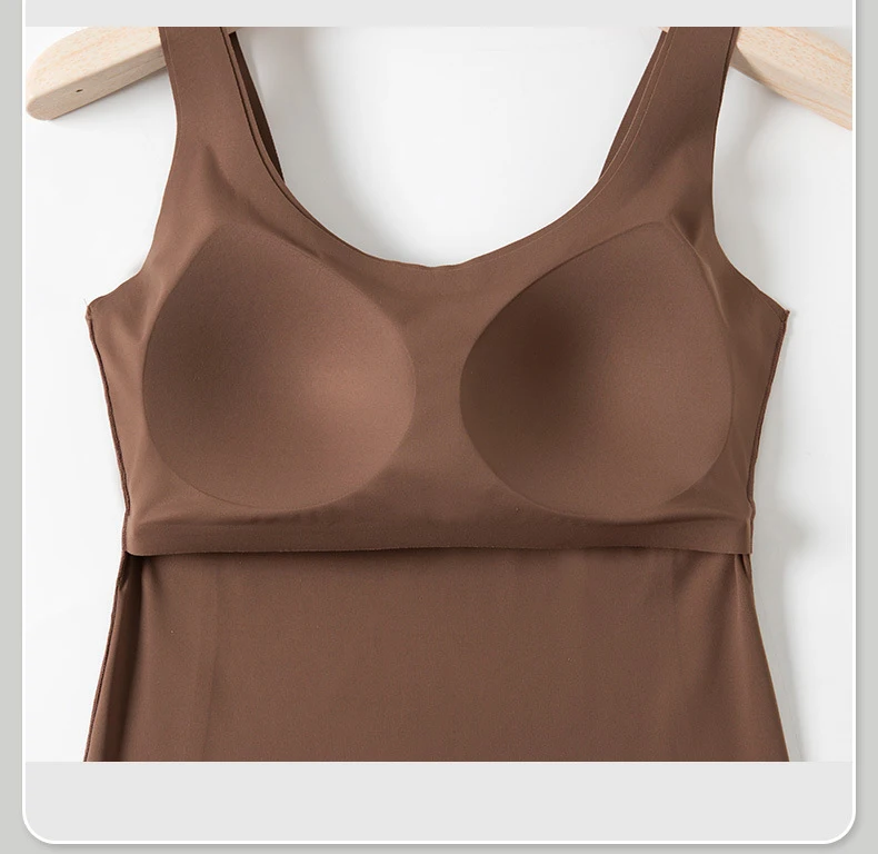 BIVIGAOS Summer Seamless U-shaped Sports Vest Women Chest Pads Integrated Basic Camisole Underwear Casual Sexy Fitness Tank Top