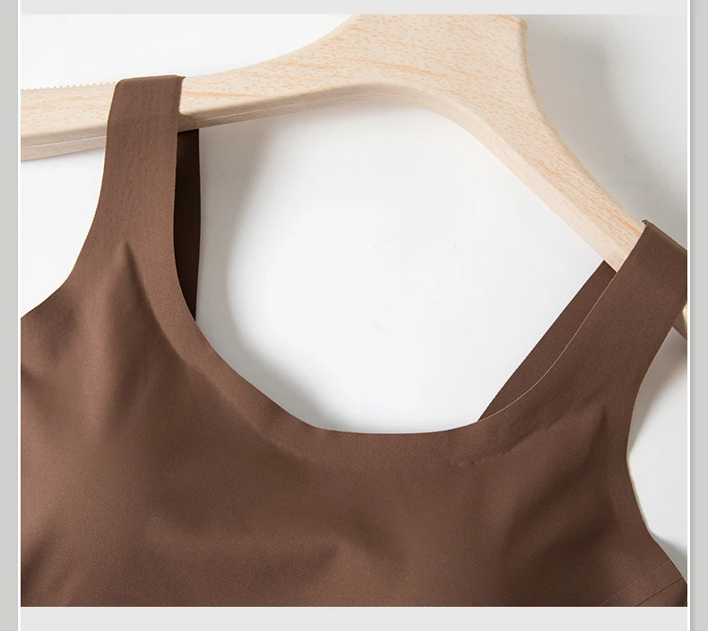 BIVIGAOS Summer Seamless U-shaped Sports Vest Women Chest Pads Integrated Basic Camisole Underwear Casual Sexy Fitness Tank Top