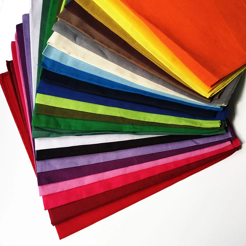 Cotton Solid Color Bandana Cycling Hip Hop Square Scarf Headband Outdoor Sports Street Dance Hijab Women Men Boys Girls Scarves