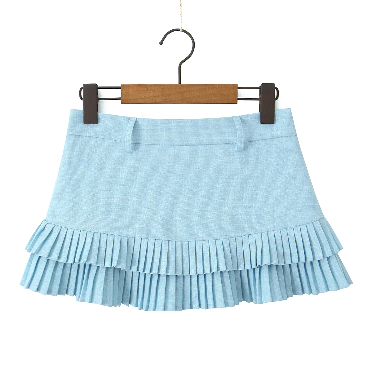 Summer Black Mini Skirts Vintage Kawaii Skirts Women Super Short Skirts For Woman Preppy Style Mirco Skirt Pleated Skirts Blue