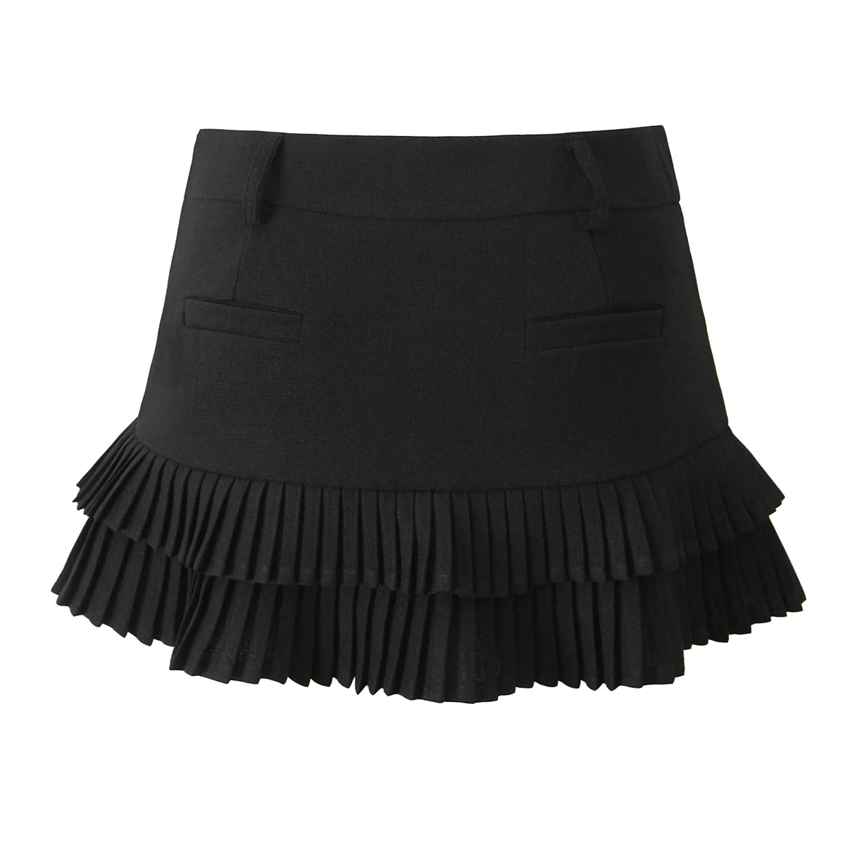 Summer Black Mini Skirts Vintage Kawaii Skirts Women Super Short Skirts For Woman Preppy Style Mirco Skirt Pleated Skirts Blue