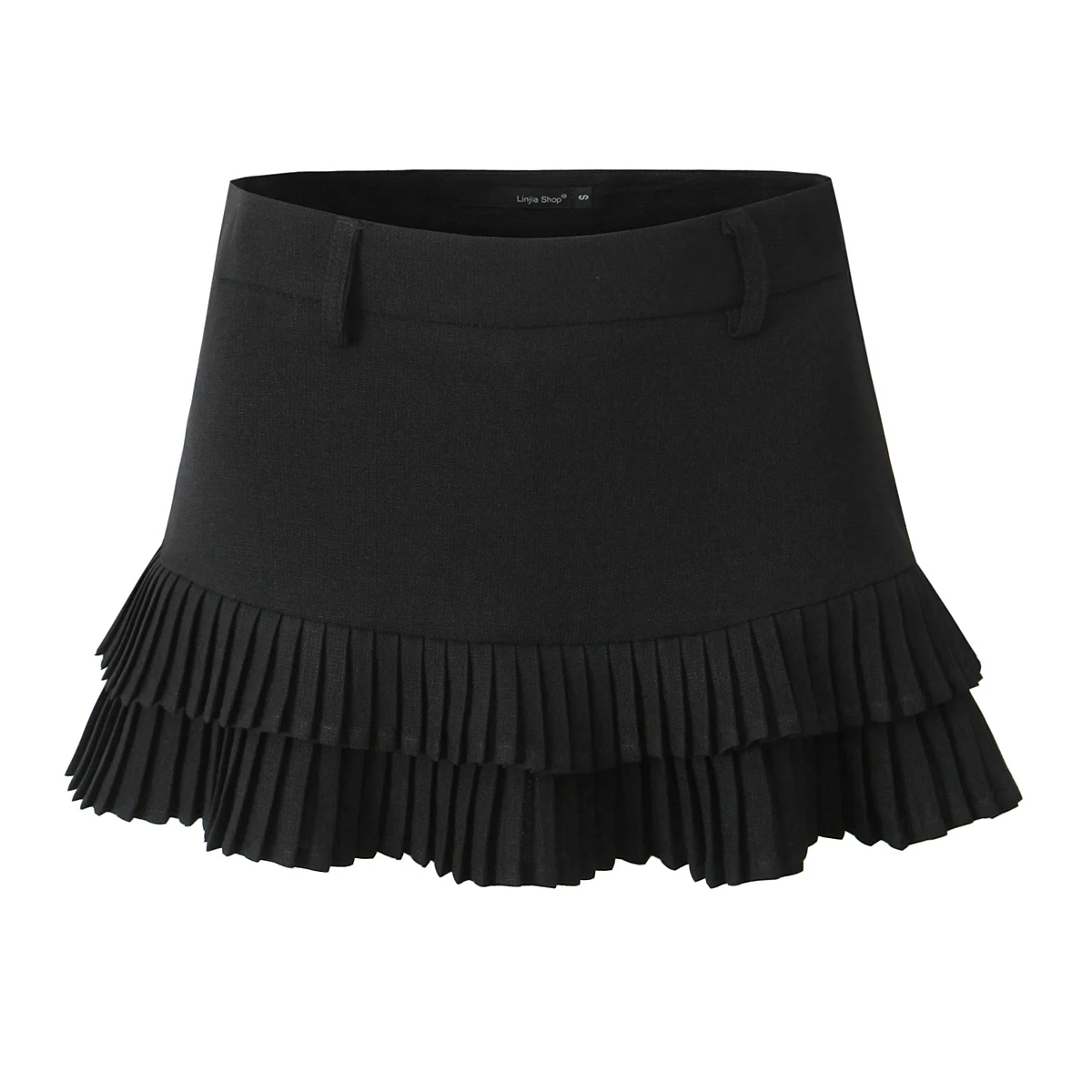 Summer Black Mini Skirts Vintage Kawaii Skirts Women Super Short Skirts For Woman Preppy Style Mirco Skirt Pleated Skirts Blue