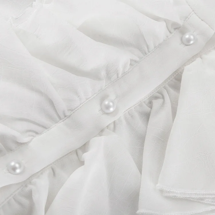 Tossy White Elegant Ruffled Mini Dress For Women Patchwork High Waist Long Sleeve See-Through Party Dress Female Spring Dress